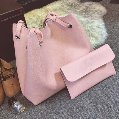 

Tailored Fashion Women Leather Litchi Stria Handbag Single Shoulder BagClutch Bag BK