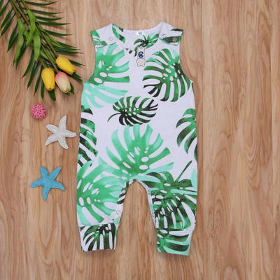 

Hot Sale Infant Kids Baby Girl Boy Leaves Long Romper Leggings Bodysuit Outfit Siamese Clothing