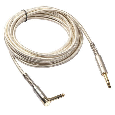 

635mm TRS Stereo Male to Male Straight to 90 Degree Audio Cable Wire Cord