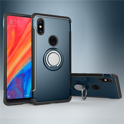 

Back Cover For Xiaomi Mi Mix 2S Mix2S Case Car Holder Stand Hard PC Silicon Ring Suction Bracket Celulars