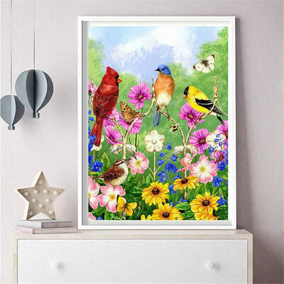 

Full Diamond Embroidery Complet Kit Bird Diamond Painting Full Square New Arrival Flower Mosaic Rhinestone Picture
