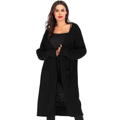 

Roseonmyhand Fashion Women Casual Long Sleeve Solid Sweater Cardigan Coat With Pockets
