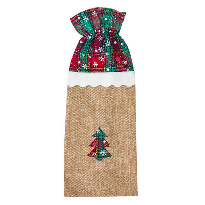 

Tailored Christmas Wine Bottle Cover Ornament Clothes Set Xmas Santa Reindeer Table Decor
