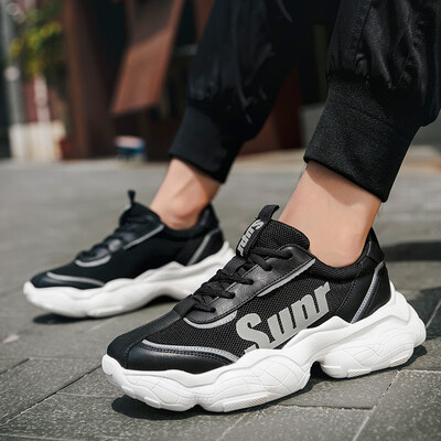 

Fashion breathable mesh shoes thick-soled sports casual shoes wild street shot luminous reflective shoes old shoes