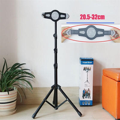 

Universal iPad Tablet Tripod Mount Live Vlog Video Tripod Stand for iPad Mini Pro More - Black