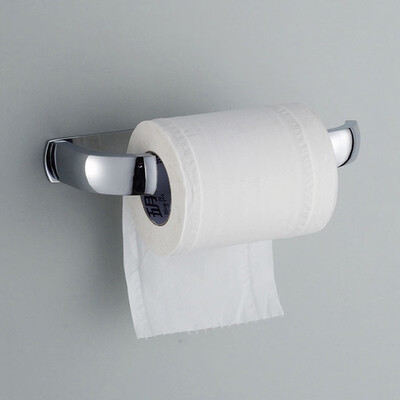 

Bathroom Toilet Tissue Paper Roll Holder Modern Chrome Square Tissue Rack