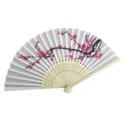 

Siaonvr Pattern Folding Dance Wedding Party Lace Silk Folding Hand Held Flower Fan