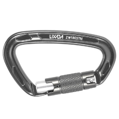 

Lixada 24KN High Duty Screwgate Carabiner Twist Locking Carabiner Rappelling Hammocks Backpacking Carabiner