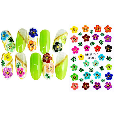 

Toponeto Womens DIY Nail Sticker Water Transfer Stickers Finger Nail Art Decals