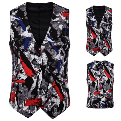 

Toponeto Mens Casual Vintage Ethnic Style Sleeveless Business Vest Top Waistcoat