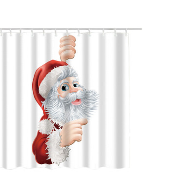 

Gobestart Christmas Waterproof Polyester Bathroom Shower Curtain Decor With Hooks 71x71