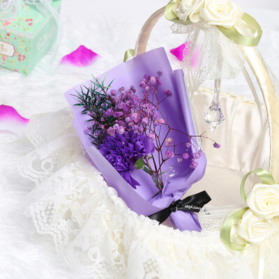 

Gobestart Carnation Creative Dried Flower Bouquet Gift Box Holiday Mini Bouquet