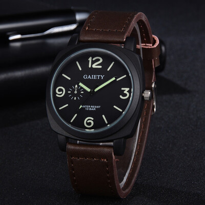 

〖Follure〗Men Fashion Color Strap Digital Dial Leather Band Quartz Analog Wrist Watches