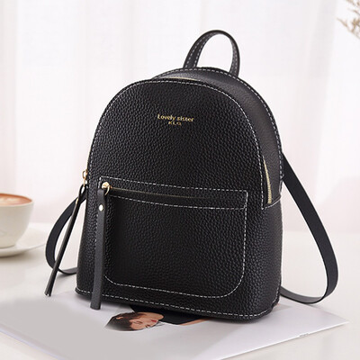 

Tailored Fashion Lady Shoulders Small Backpack Letter Purse Mobile Phone Messenger Bag