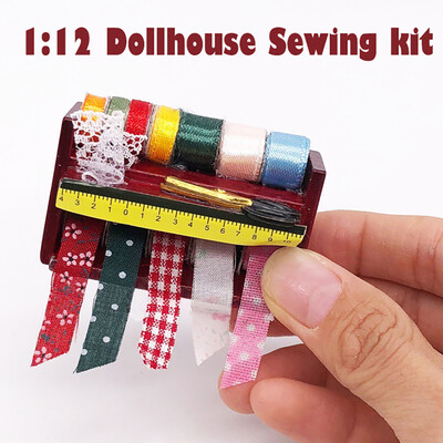 

Siaonvr Dollhouse Miniature Needlework Kit Sewing Supply Needle Box Tools Accessory 112