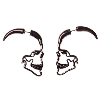 

Earring Unique Popular Unisex Retro Hollow Skull Shaped Hoop Earrings Ear Studs New