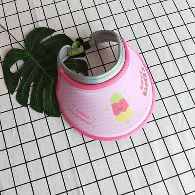 

Baby hat Summer sunshade cap Childrens sun cap Boys&girls breathable sunscreen thin cap eaves empty top hat tide
