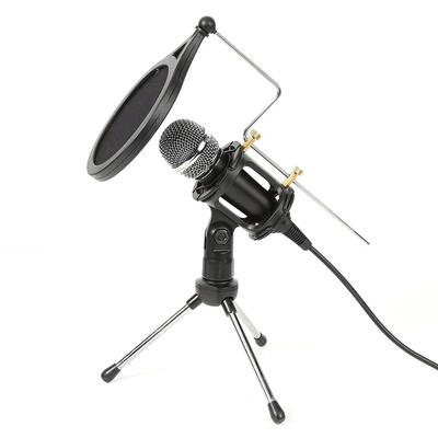 

Cardioid Capacitive Microphone MIC wTripod Wind Filter Isolated Network