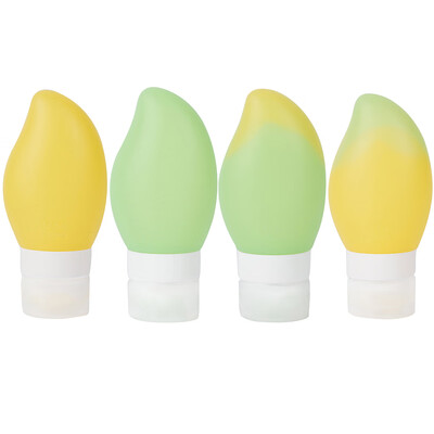 

Travel Face Makeup Empty Jar Leakproof Essence Oil Mango Shape Cream Bottle Cosmetics Shampoo Case Lotion Container