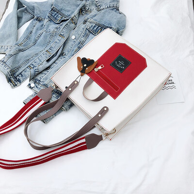 

Bag girl 2019 new Korean version of fashion handbag single shoulder slant bag fairy 100 large capacity broadband tote bag