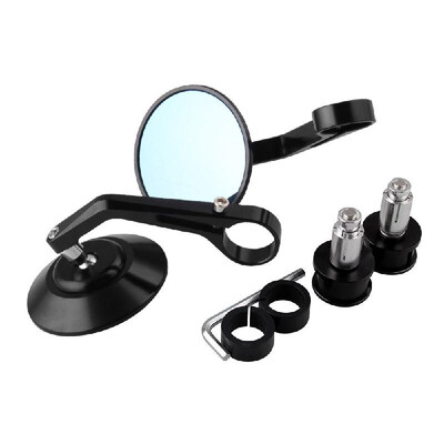 

78in Universal Motorcycle Bar End Rearview Mirrors 22mm Rear View Handle Side Mirrors Round Mirror for Motorbike