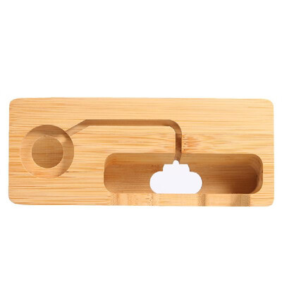 

Wood USB Charging Station Desk Stand Charger for i-watch&Smartphones UK Plug