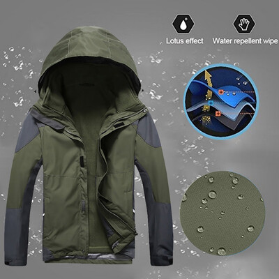 

Toponeto Men Winter Hooded Softshell Windproof Waterproof Soft Coat Shell Jacket