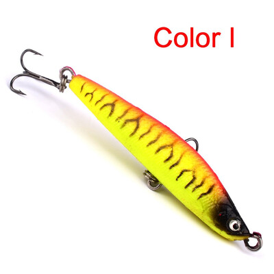 

VISSEN 1pcs 8cm 18g 3D Eyes Lead Fishing Lure Artificial Mini Swim Fish Plastic Hard Bait Sea Fishing Dive Wobblers
