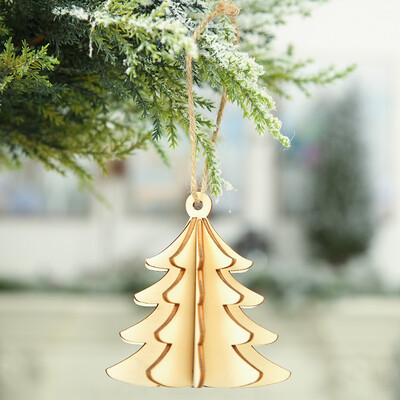 

Tailored Wooden DIY Pendant 3D Christmas Hanger For Christmas Tree Interior Decoration