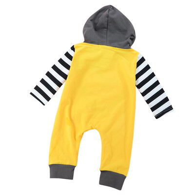 

Nowborn Infant Kids Baby Boys Heart Letter Stripe Hoodie Romper Outfits Clothes
