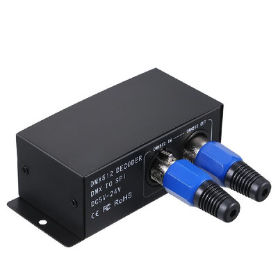 

DC 5-24V RGBW DMX512 Decoder DMX to SPI Signal LEDs Controller Working with Console for Slide String Lights at DJ Clue Bar KTV Sta