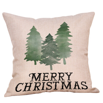 

Tailored Christmas Pillow Case Glitter Cotton Linen Sofa Throw Cushion Cover Home Decor