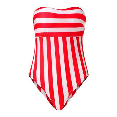 

Roseonmyhand Womens Swimming Stripe Padded Swimsuit Push Up Bikini One Piece Swimwear