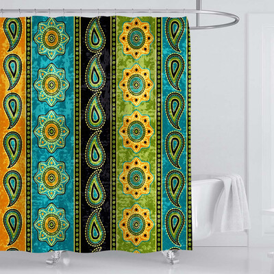 

〖Follure〗New Waterproof Shower Curtain with 12 Hooks 3D Printed Bathroom Polyester