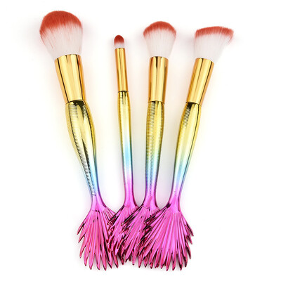 

Toponeto 4 Pcs Make Up Foundation Eyebrow Eyeliner Blush Cosmetic Concealer Brushes