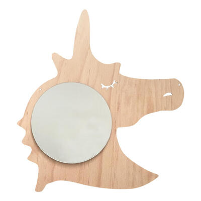 

Cute 3D Wooden Horse Creative Mirror Sticker Wall Room Hanging Decoration
