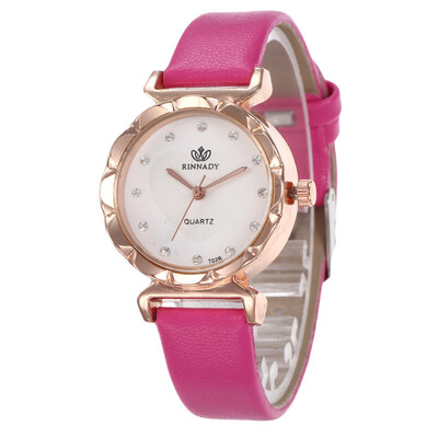 

Casual ladies leather belt watch diamond watch female fashion leather quartz watch