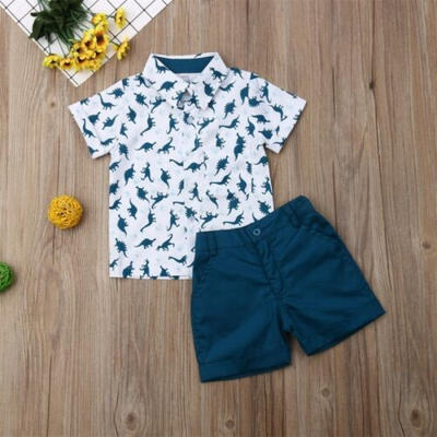 

US Toddler Kids Baby Boy Cute Outfits Short Sleeve T-Shirt TopPants Clothes Set
