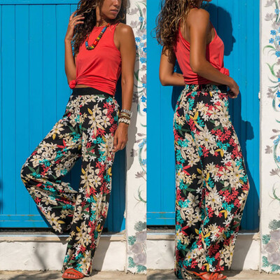 

Tailored Women Summer Printing Wide Leg Pants Leggings