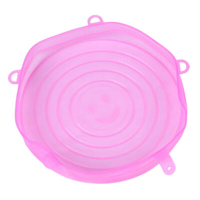 

6pcs Universal Reusable Silicone Pan Cooking Pot Lid Stretch Bowl Cover
