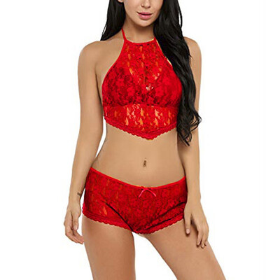 

Women See-Though Non Padding Underwire Lace Sheer Unlined Shelf Bra Panty Set