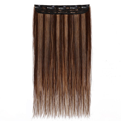 

100 Remy Human 34 Full Head 1 Piece 5 Clips Clip in Remy Human Hair Extensions Silky Straight