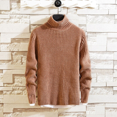 

Toponeto New Style For Men In Autumn And Winter High Collar Pure Color Knitted Sweater