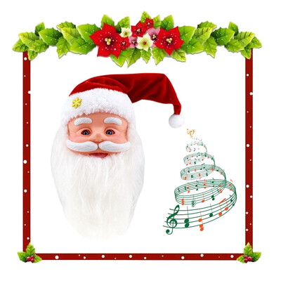 

YIWULAChristmas Dolls Will Sing And Talk To Santa Claus Christmas Santa Claus Head