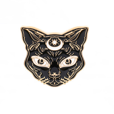 

Cute Black Cat Enamel Pins Good Luck Lapel Pins Metal Badges For Clothes Backpack Decoration Jewelry
