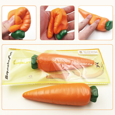 

Siaonvr 1PC Cute Carrot Slow Rising Collection Squeeze Stress Reliever Toy