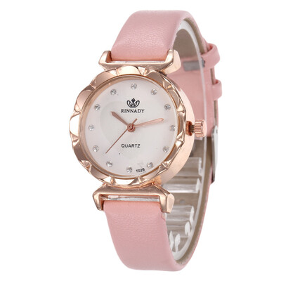 

Casual ladies leather belt watch diamond watch female fashion leather quartz watch