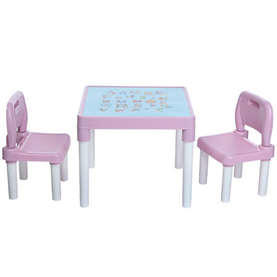 

Gobestart Plastic Kids Table And 2 Chairs Set Set For Boys Or Girls Toddler