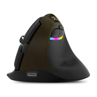 

Delux M618 Mini Wireless Vertical Mouse 2400 DPI RGB Rechargeable PC Mice
