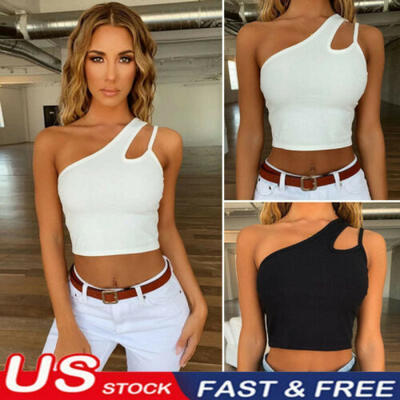 

US Women Fashion Summer Casual Tank Tops Vest Blouse Sleeveless Crop Shirt